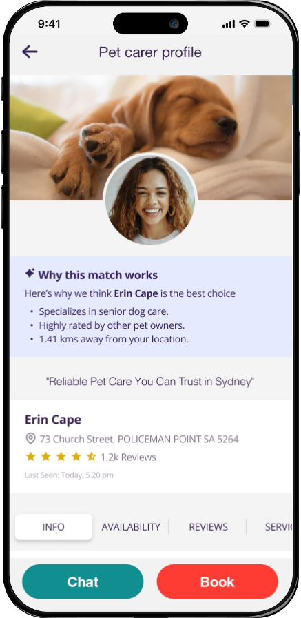 Why this match works profile screen