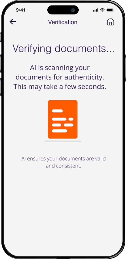 Visible progress scanning state