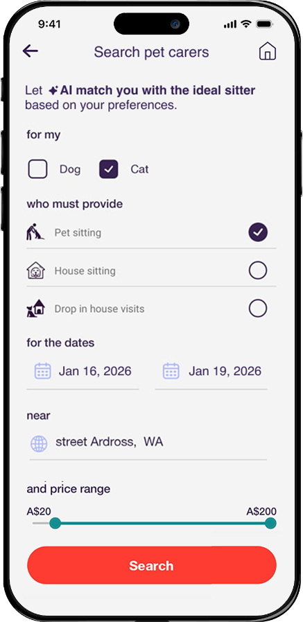 Preference input search filters